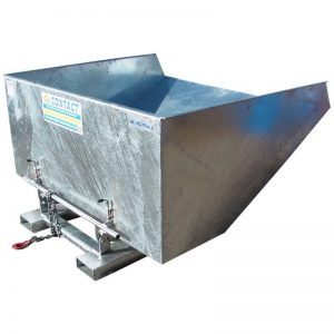 Fork Mounted Galvanised Tipping Skip